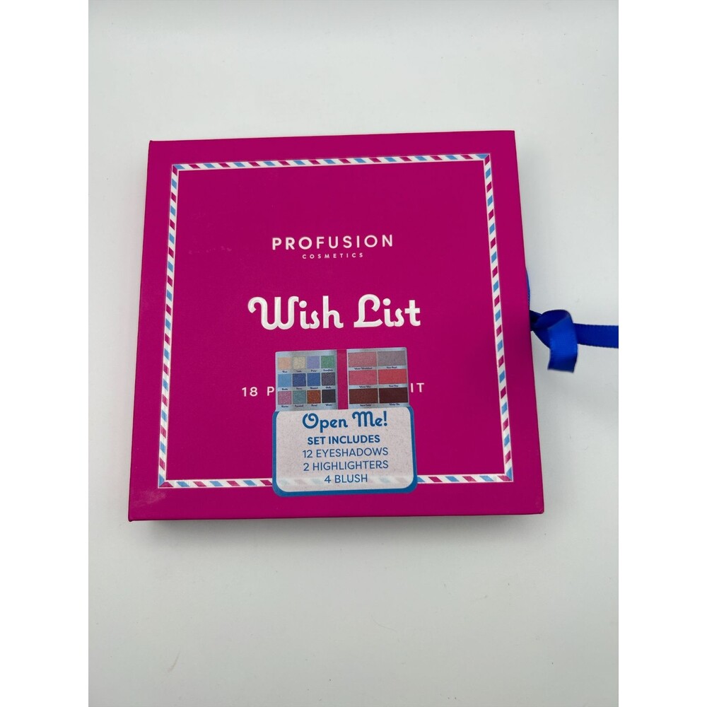 Profusion Cosmetics Wish List Makeup 18 Pc Eyeshadow Blush Highlighter Palette